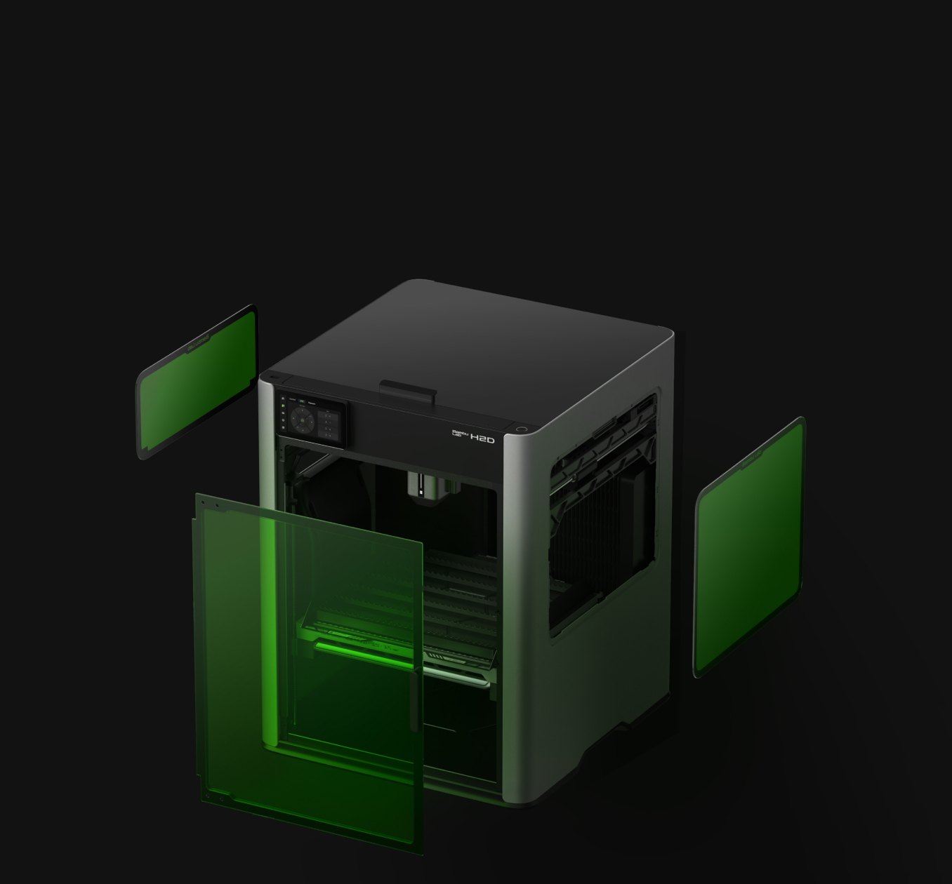 Bambu Lab H2D Laser Edition safety windows
