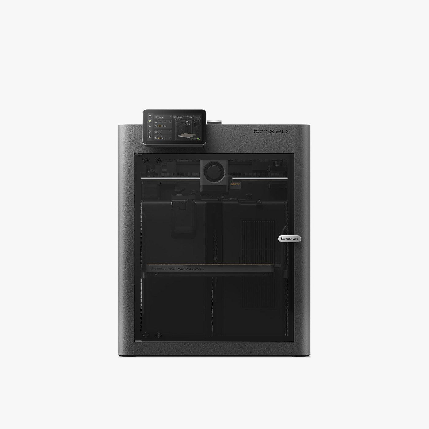 Bambu Lab X2D 3D printer, front view